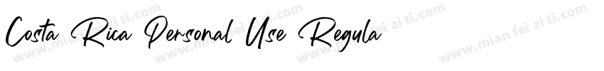 Costa Rica Personal Use Regular字体转换